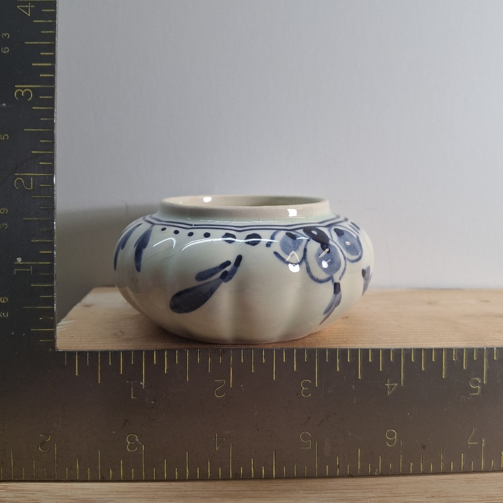Vintage Delfrware Blue and White Decorative Ceramic Bowl -